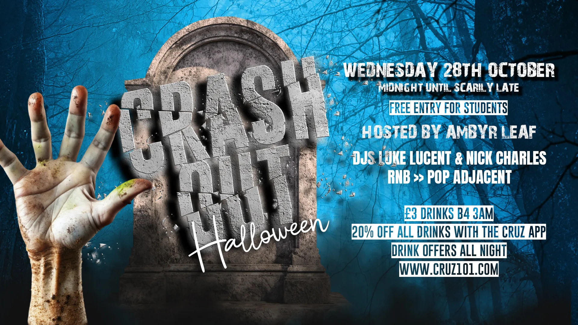 CRASH OUT - HALLOWEEN at Cruz 101