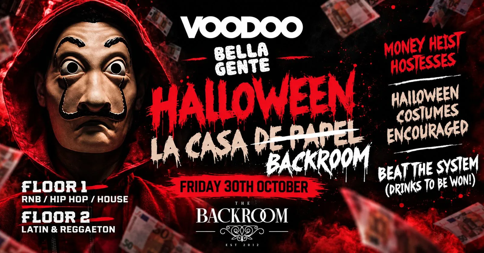 👻 Halloween @ The Backroom - Bella Gente | Casa De Papel // Money Heist at The Backroom