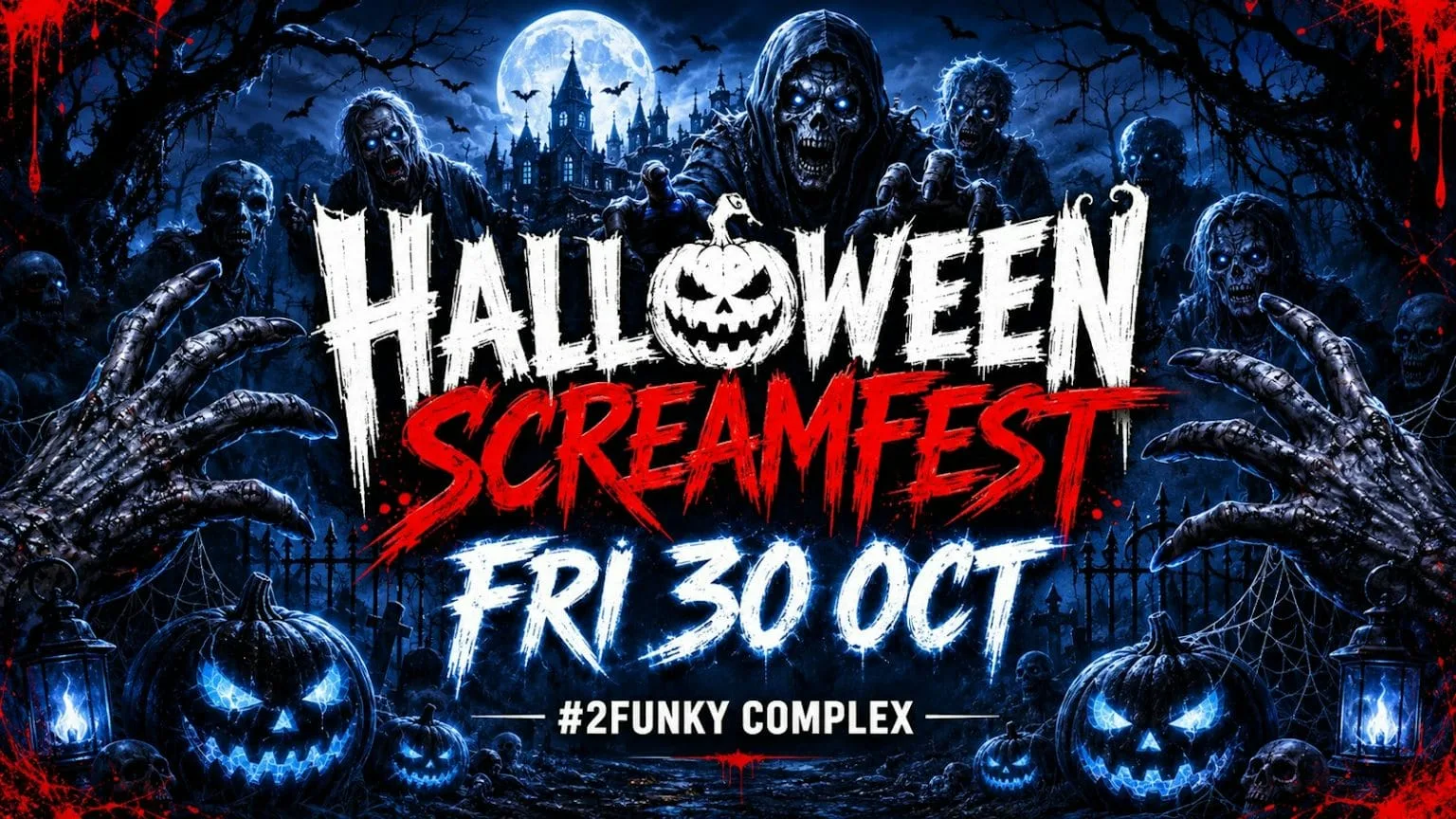 Halloween Screamfest - Friday 30th October 🎃 BOOK NOW 🎃 ALLFRIGHTER TILL 5AM 🎃 [TICKETS SELLING FAST] at 2Funky Complex - Music & Event Venue Leicester