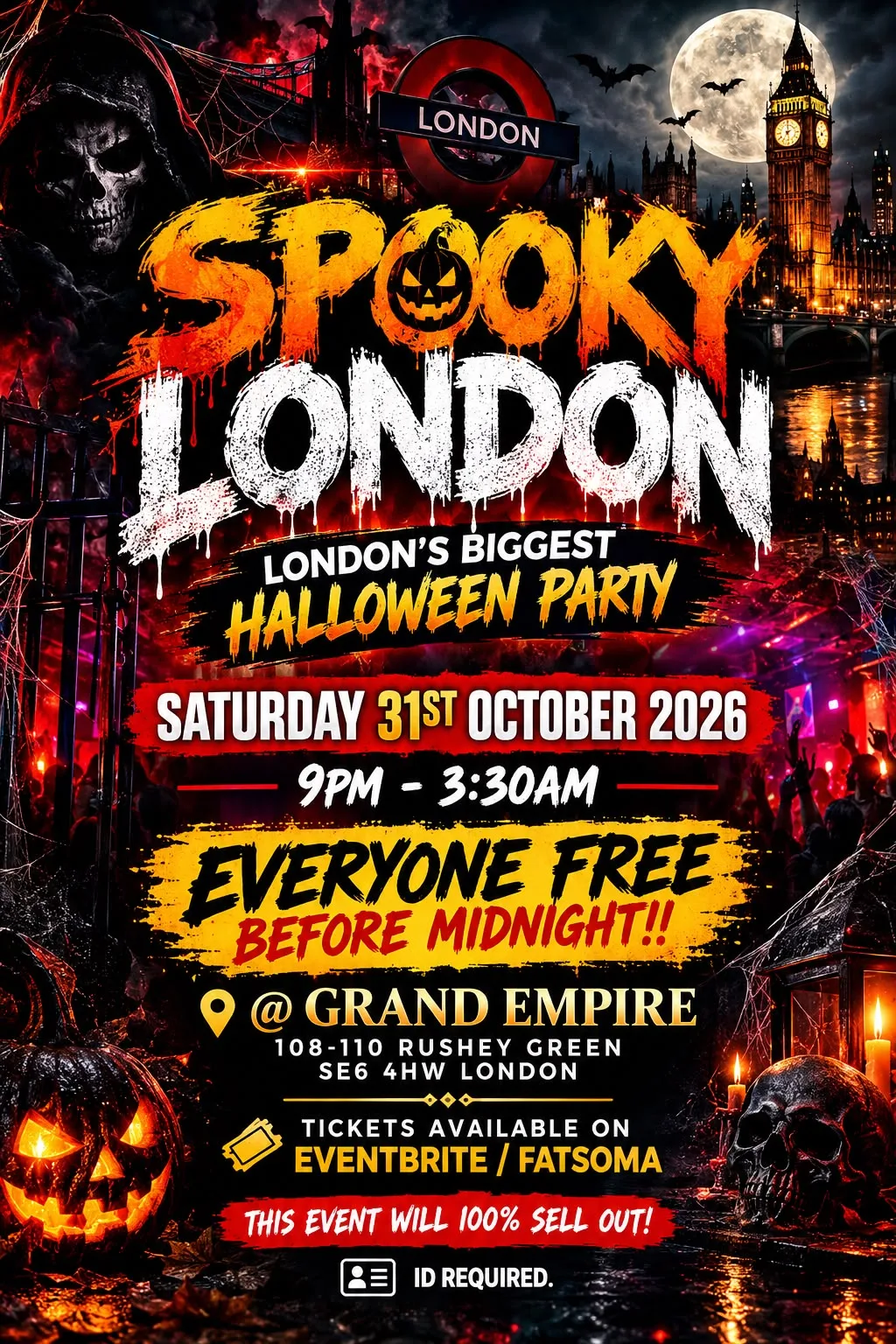 SPOOKY LONDON - EVERYONE FREE BEFORE MIDNIGHT at The Lighthouse Bar and Club