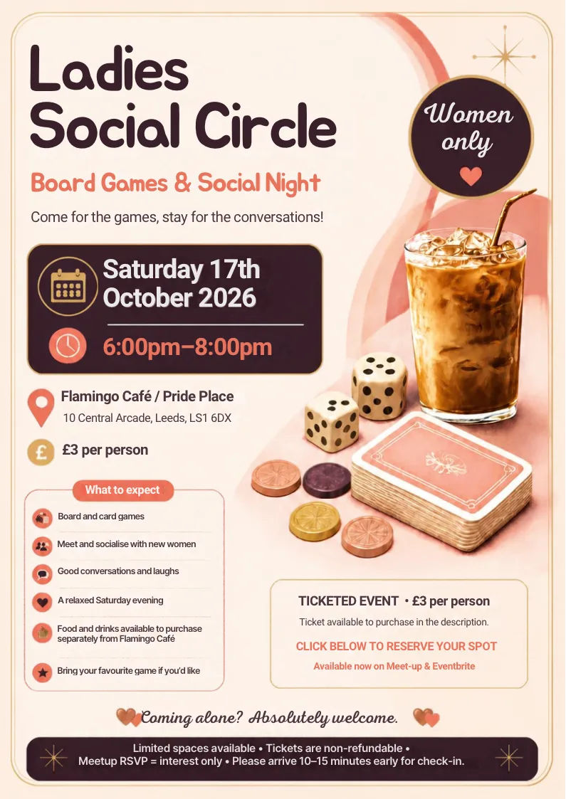 🎲 Ladies Social Circle: Board Games & Social Night 🤍 at Flamingos Coffee House