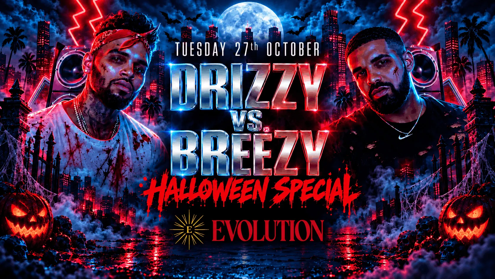 🎃 DRIZZY VS. BREEZY - HALLOWEEN SPECIAL 🎃 TUESDAY 27TH OCTOBER | EVOLUTION BAR, LEICESTER at Evolution