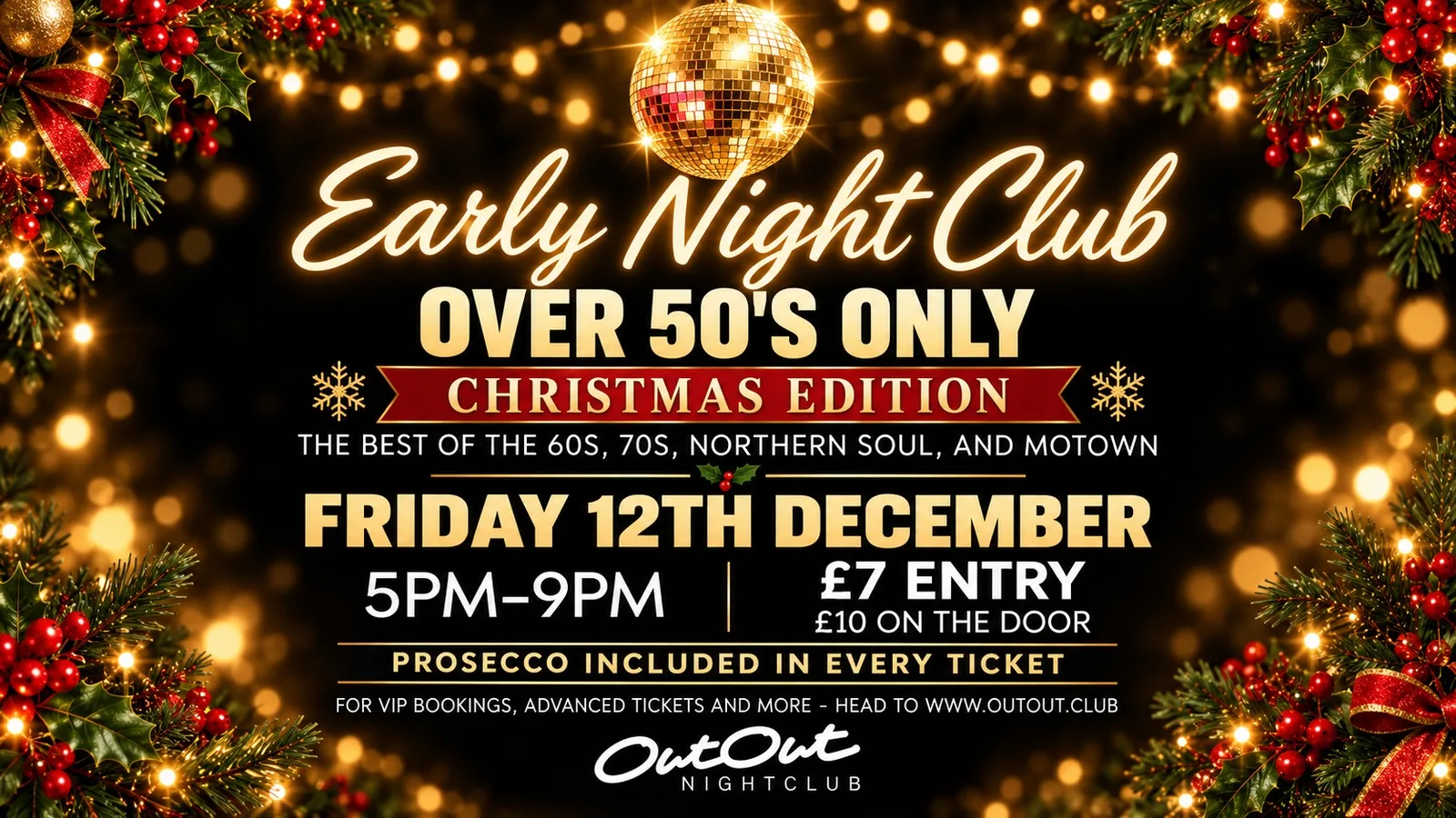 Xmas Early Night Club - Over 50's