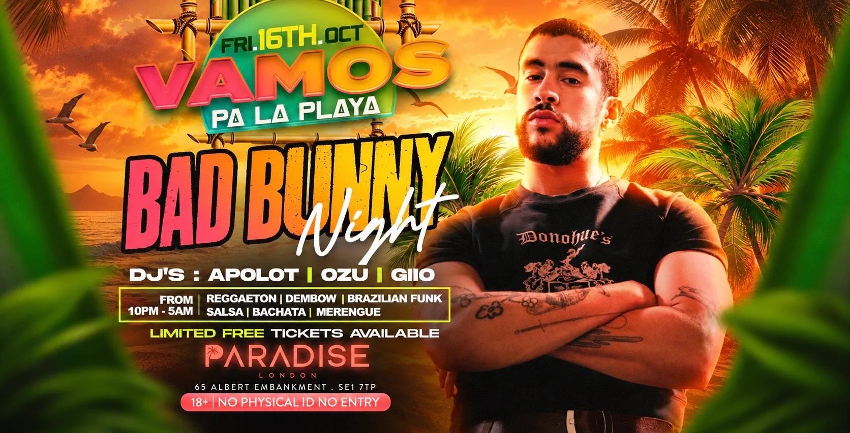 BAD BUNNY NEW GENERATION “VAMOS PARA LA PLAYA”  @PARADISE NIGHTCLUB
