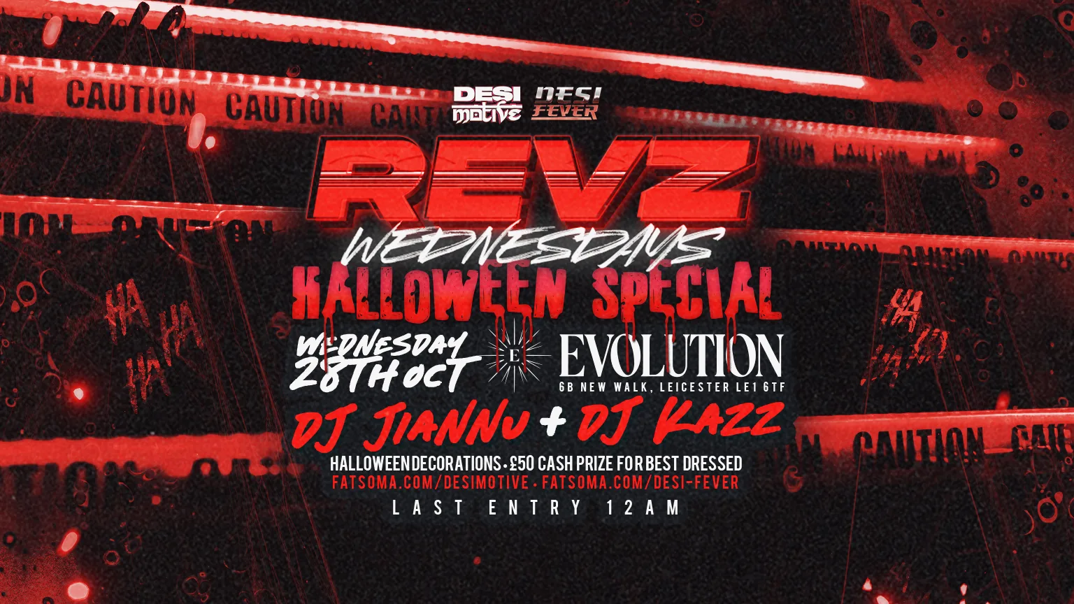 REVZ WEDNESDAYS 🎃 HALLOWEEN SPECIAL | HOSTED BY DJ KAZZ & DJ JIANNU | £50 CASH PRIZE | EVOLUTION LEICESTER at Evolution 