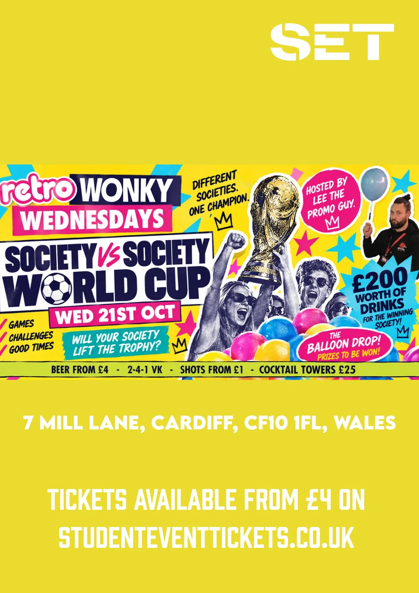 SOCIETY VS SOCIETY @ RETRO CARDIFF WEDNESDAY 21ST OCTOBER at Retro