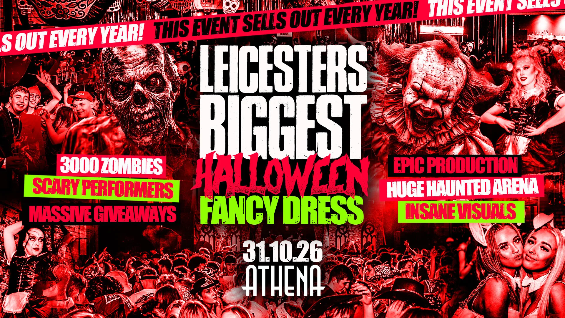 Leicester's BIggest Halloween Fancy Dress at Athena! 🎃 [TICKETS NOW ON SALE!] at Athena Events Venue