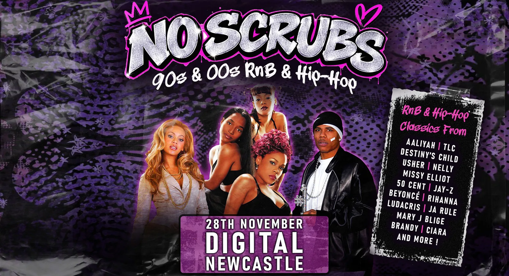 No Scrubs: 90s & 00s RnB & Hip-Hop Night (Newcastle)