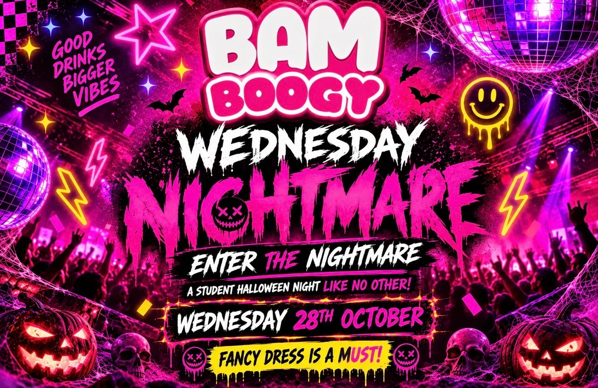 NIGHTMARE AT BAMBOOGY // WEDNESDAY 28th OCT // FREE BOMB at Bamboogy Preston