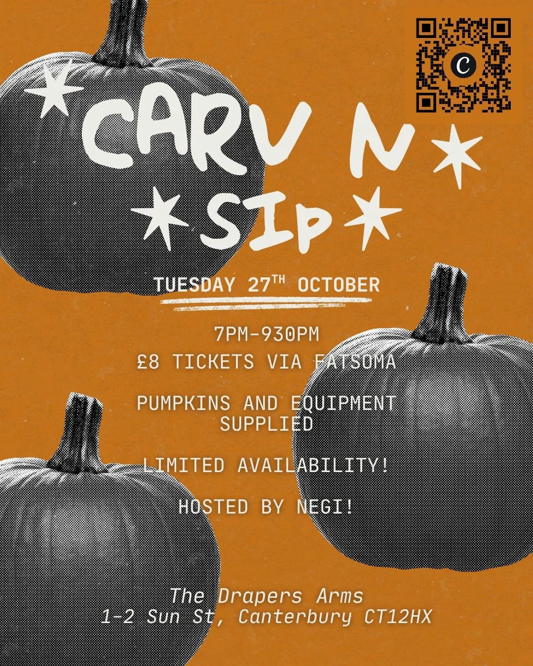 Pumpkin Carv & Sip at The Drapers Arms
