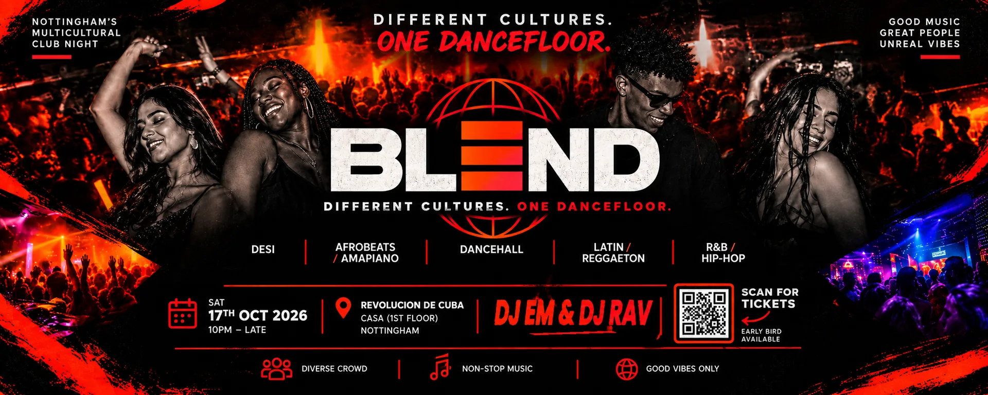 BLEND ||  DIFFERENT CULTURES , ONE DANCEFLOOR🚨🔥 at Revolución de Cuba Nottingham