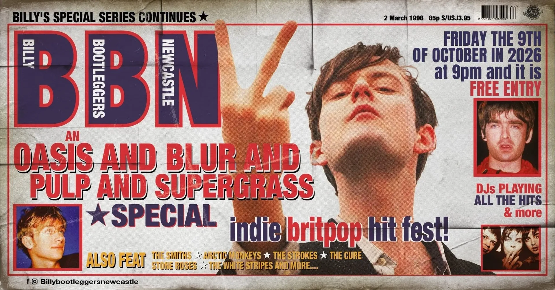 An Oasis & Blur & Pulp & Supergrass Special at Billy Bootleggers
