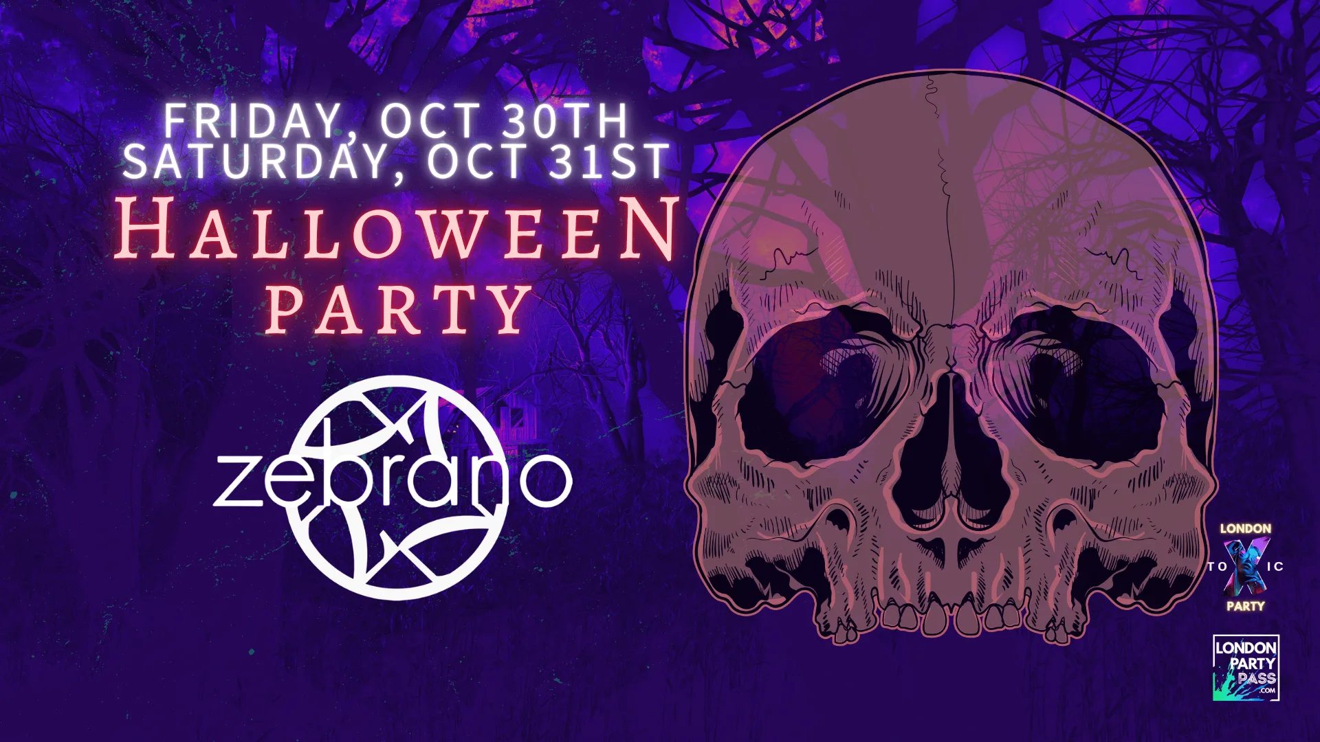 Halloween - London Toxic Party - Soho Zebrano - Saturday at Soho Zebrano
