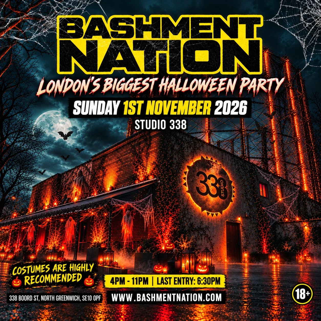 BASHMENT NATION - London's Wildest Halloween Party (2000+ RAVERS)