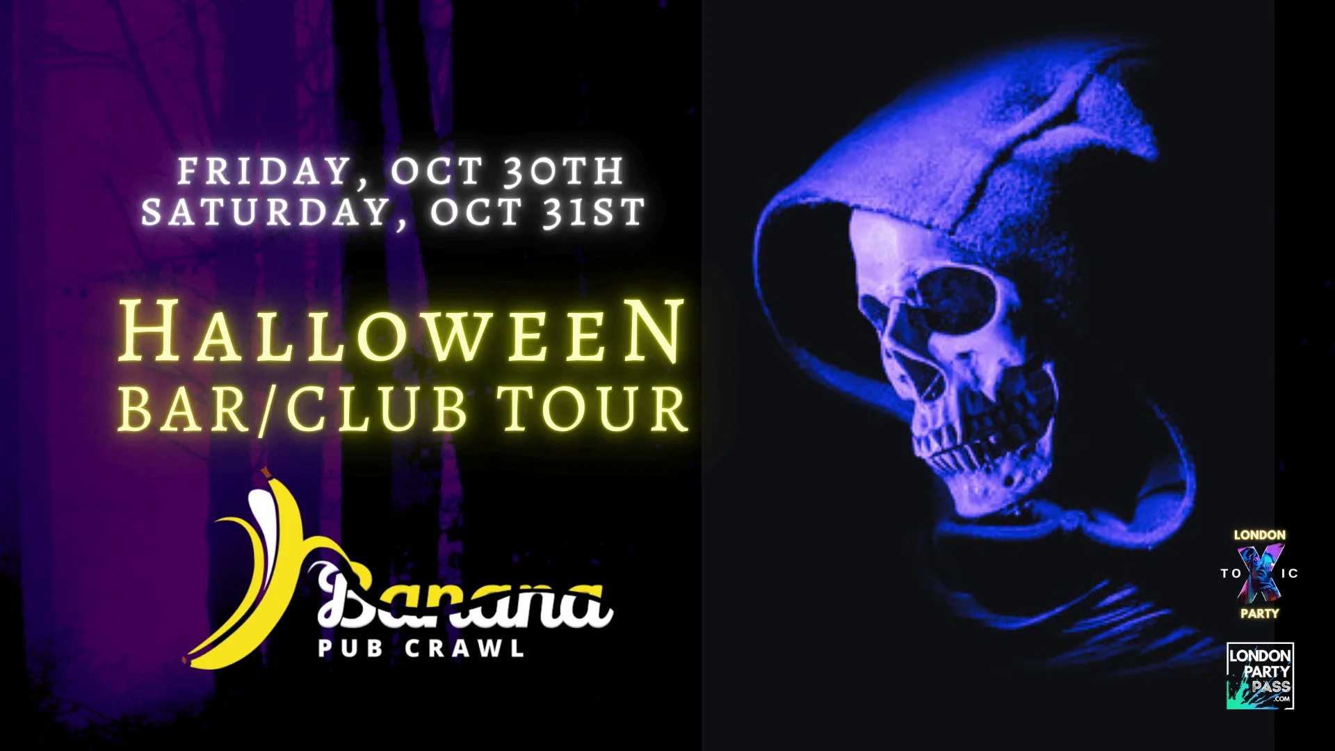 Banana Pub Crawl London - Halloween week-end - Friday at Simmons Bar | Piccadilly Circus