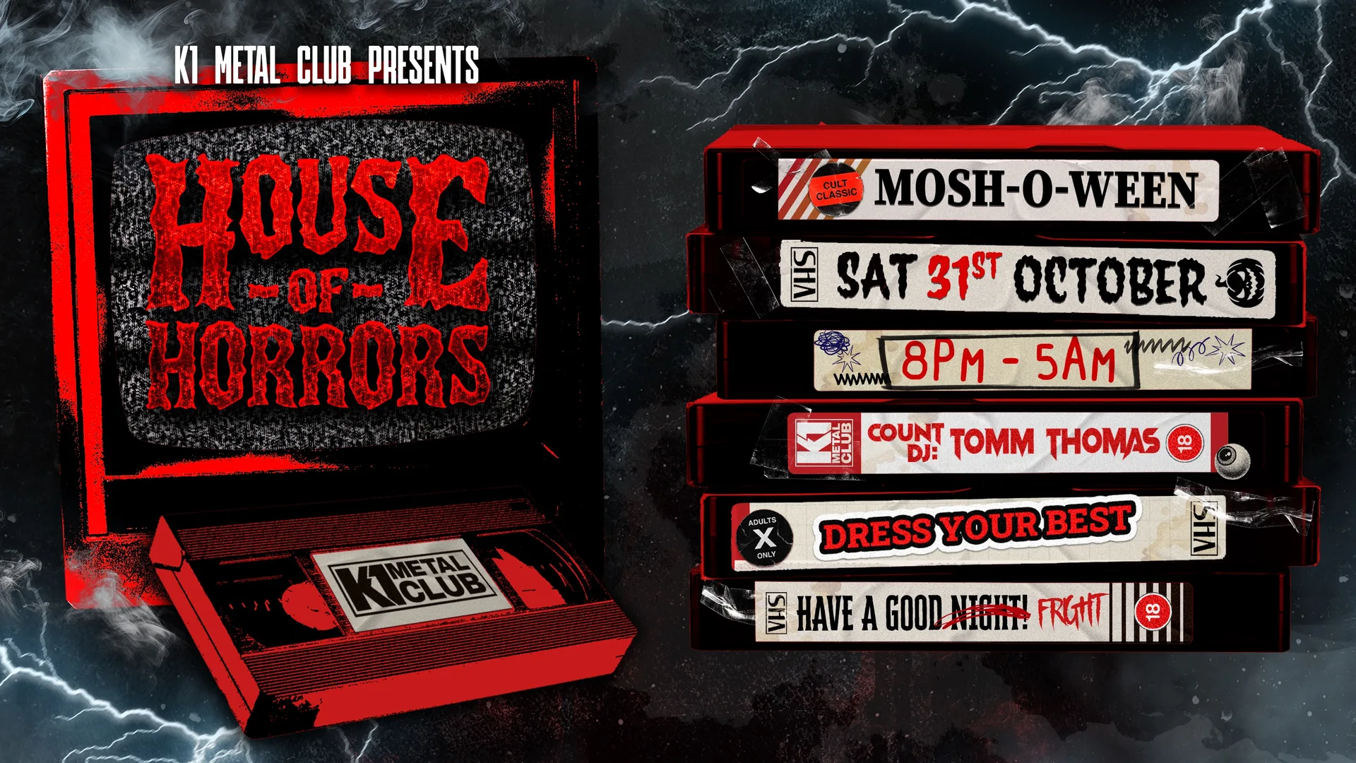 K1 METAL CLUB | MOSH-O-WEEN SATURDAY NIGHT! FREE ENTRY