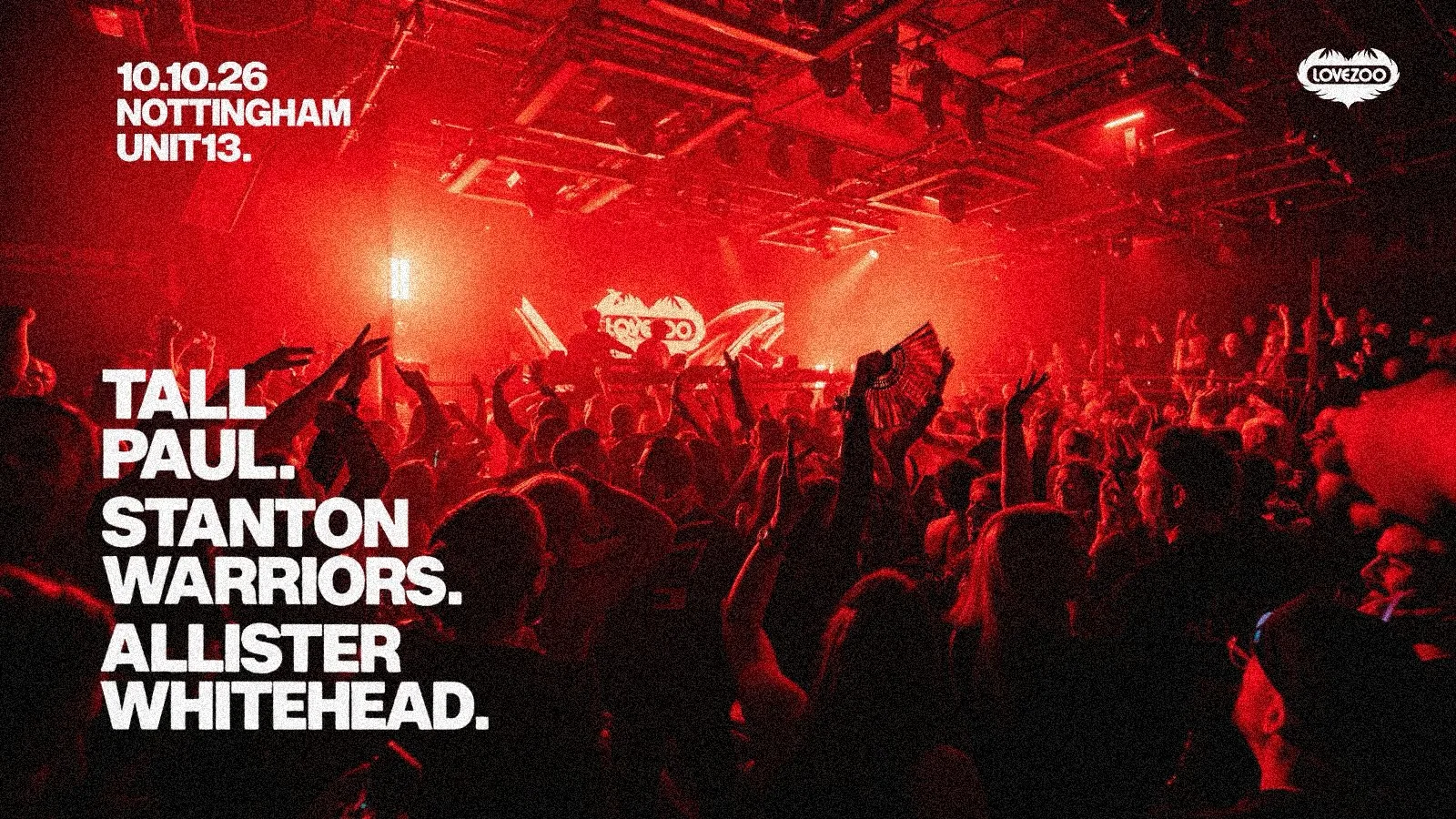 LOVEZOO - 90'S DAY RAVE FT. Tall Paul / Stanton Warriors / Allister Whitehead + more at Unit 13