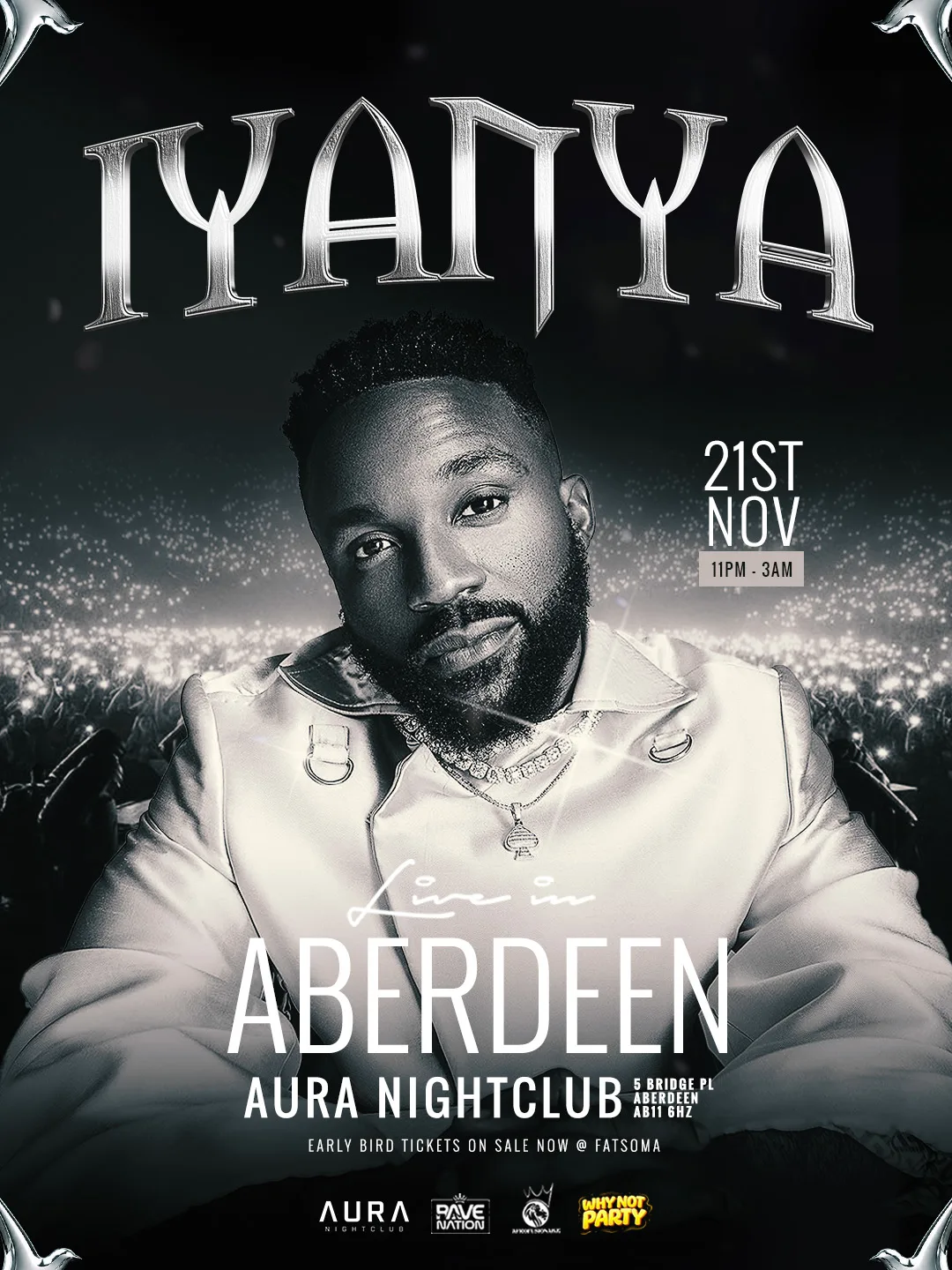 IYANYA LIVE IN ABERDEEN at AURA Nightclub Aberdeen