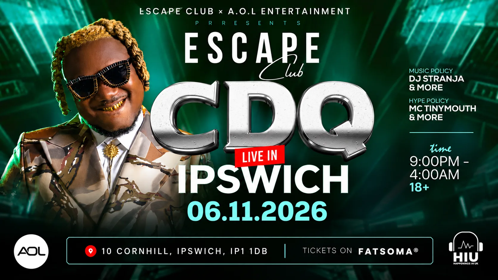CDQ LIVE IN IPSWICH 🇬🇧🔥 at ESCAPE CLUB