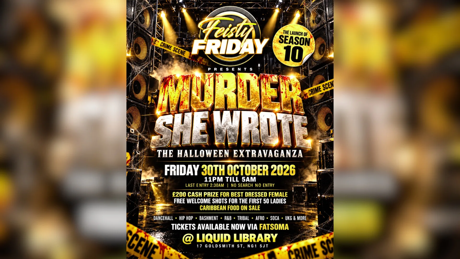 MURDER SHE WROTE - HALLOWEEN EXTRAVAGANZA (FEISTY FRIDAYS) 👻🎃 at Liquid Library