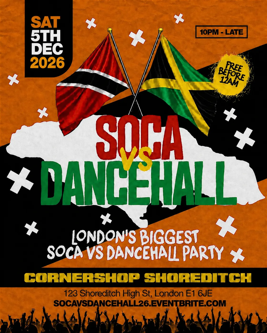 Soca Vs Dancehall Shoreditch – Everyone Free Before 12AM
