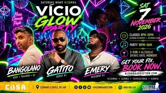 VÍCIO Glow Party | Kizomba Classes & Party Until 5AM