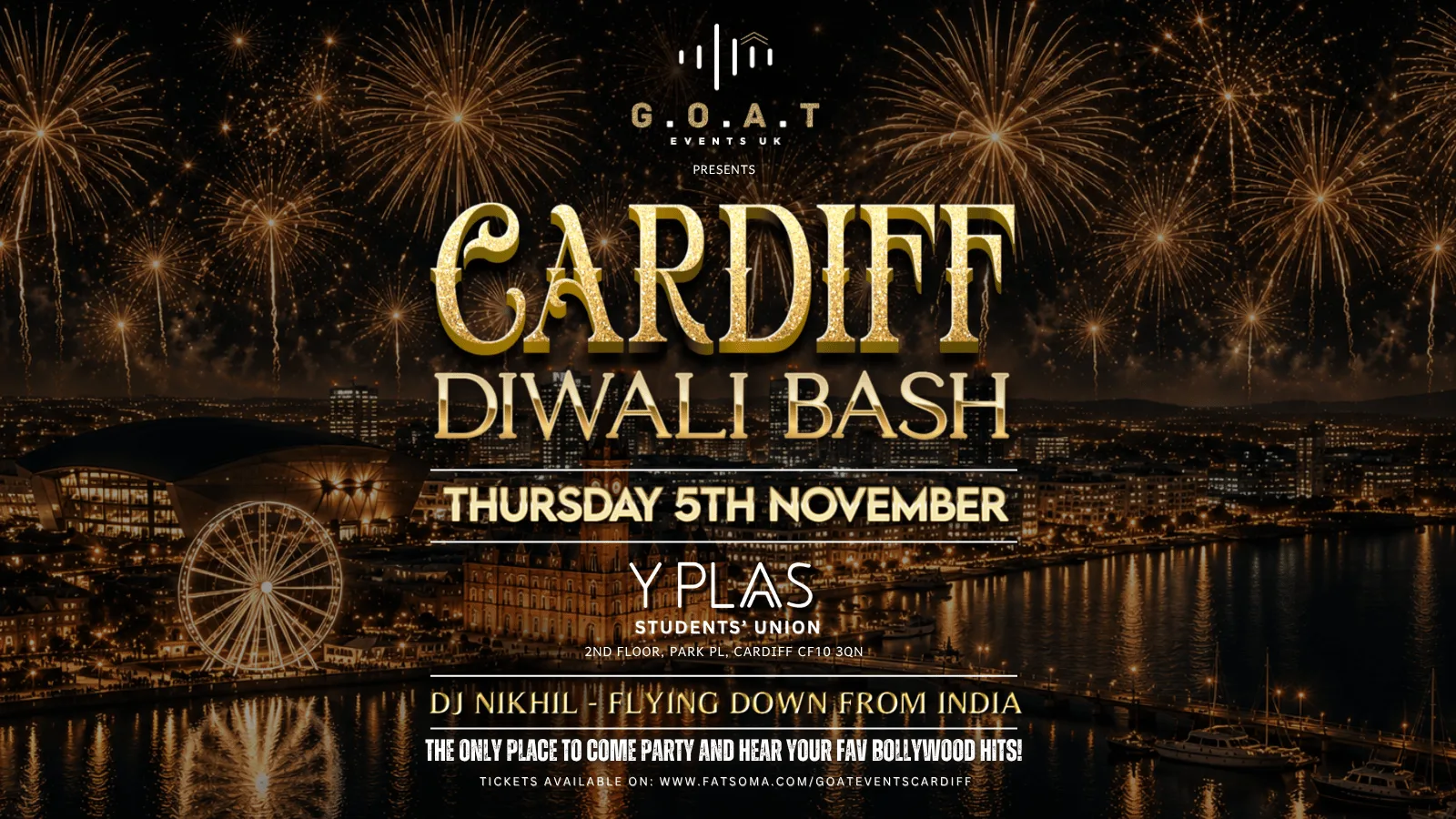 DIWALI BOLLYWOOD NIGHT - THE BIGGEST & OFFICIAL CARDIFF DIWALI BASH at Y Plas Cardiff Students' Union