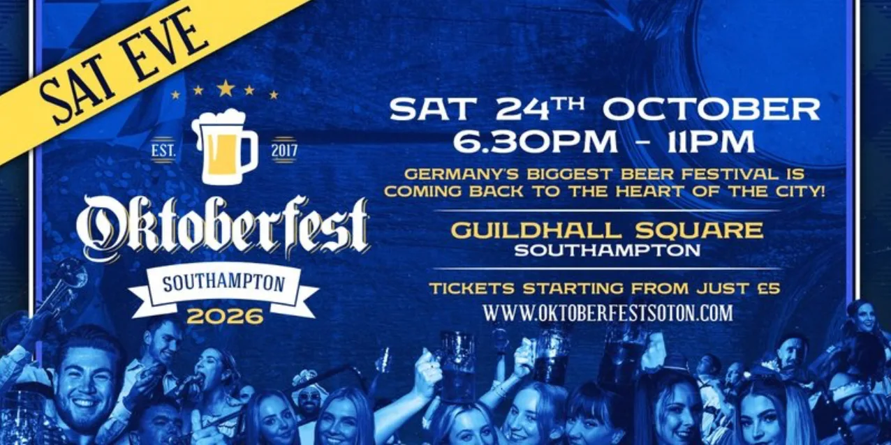 Oktoberfest Southampton Saturday 24th October 2026 (Evening Session) at Guildhall square