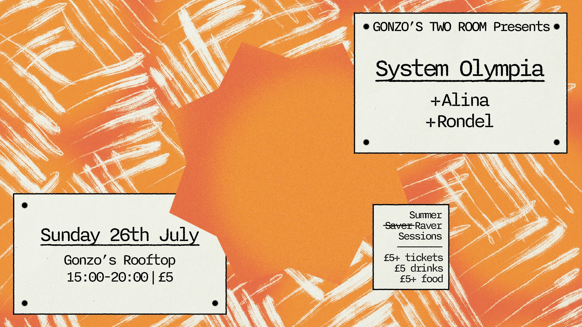 Rooftop Sunday Sessions with System Olympia at Gonzo's Tea Room