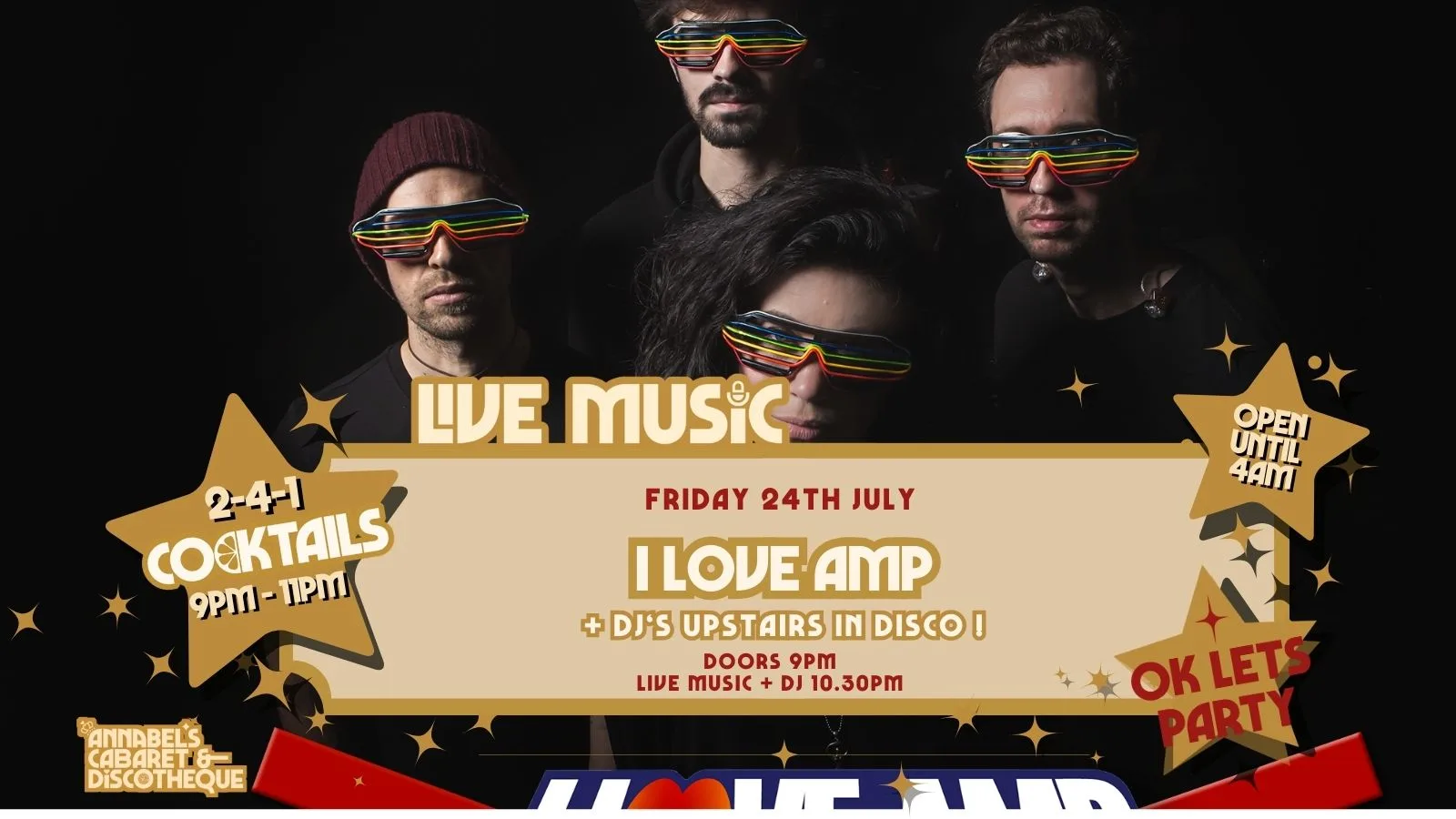 Live Music: I LOVE AMP // Annabel’s Cabaret & Discotheque at Annabel's Cabaret and Discotheque