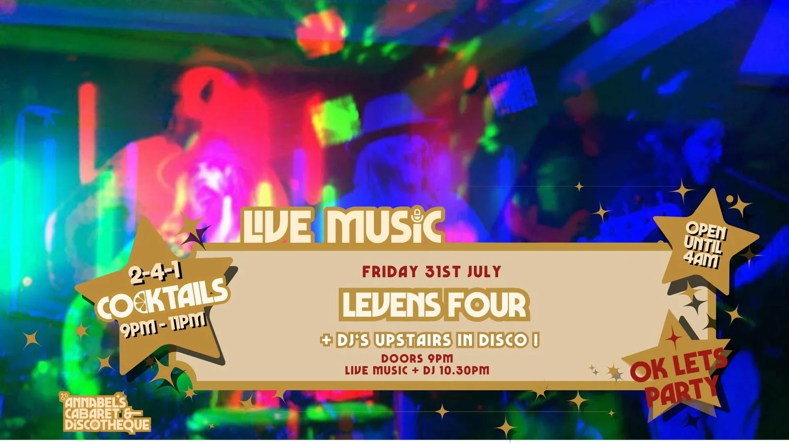 Live Music: LEVENS FOUR // Annabel’s Cabaret & Discotheque at Annabel's Cabaret and Discotheque