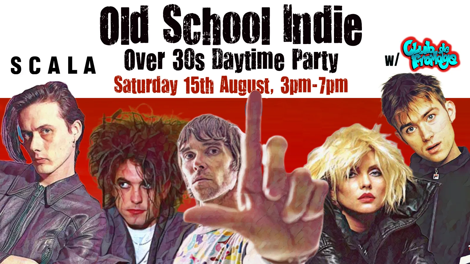 LONDON Old School Indie - Over 30s Daytime Party (w/Club de Fromage) - 15 August, 3pm-7pm at Scala