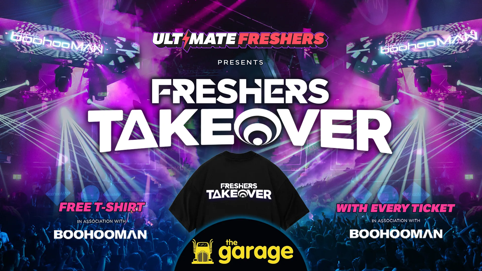 20% OFF EXAM SALE ✅ 24 HOURS ONLY ⏰ FRESHERS TAKEOVER GLASGOW 2026 ⚡️ Sold Out 15 years Running! 👕 FREE T-Shirt with Every Ticket! at The Garage