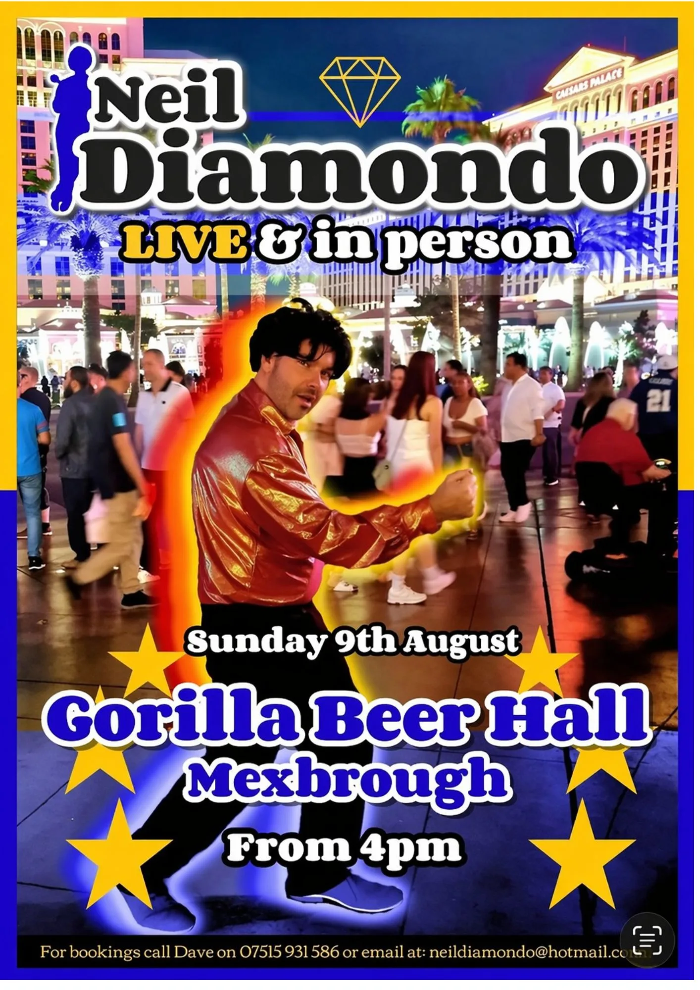 Neil Diamondo LIVE! at Gorilla Beer Hall