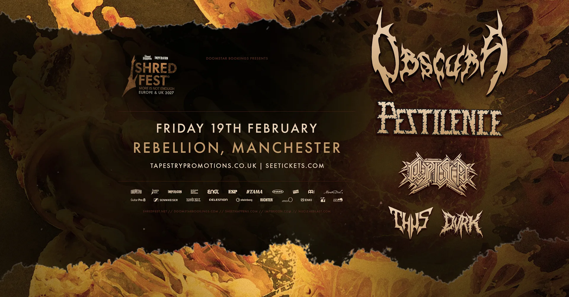Obscura – Shred Fest at Rebellion Manchester