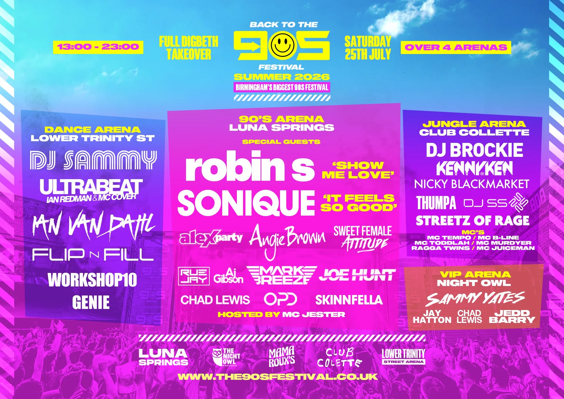 Back To The 90s - Summer Outdoor Festival - Birmingham [OVER 90% SOLD OUT!] at The Biggest Superclubs in London!