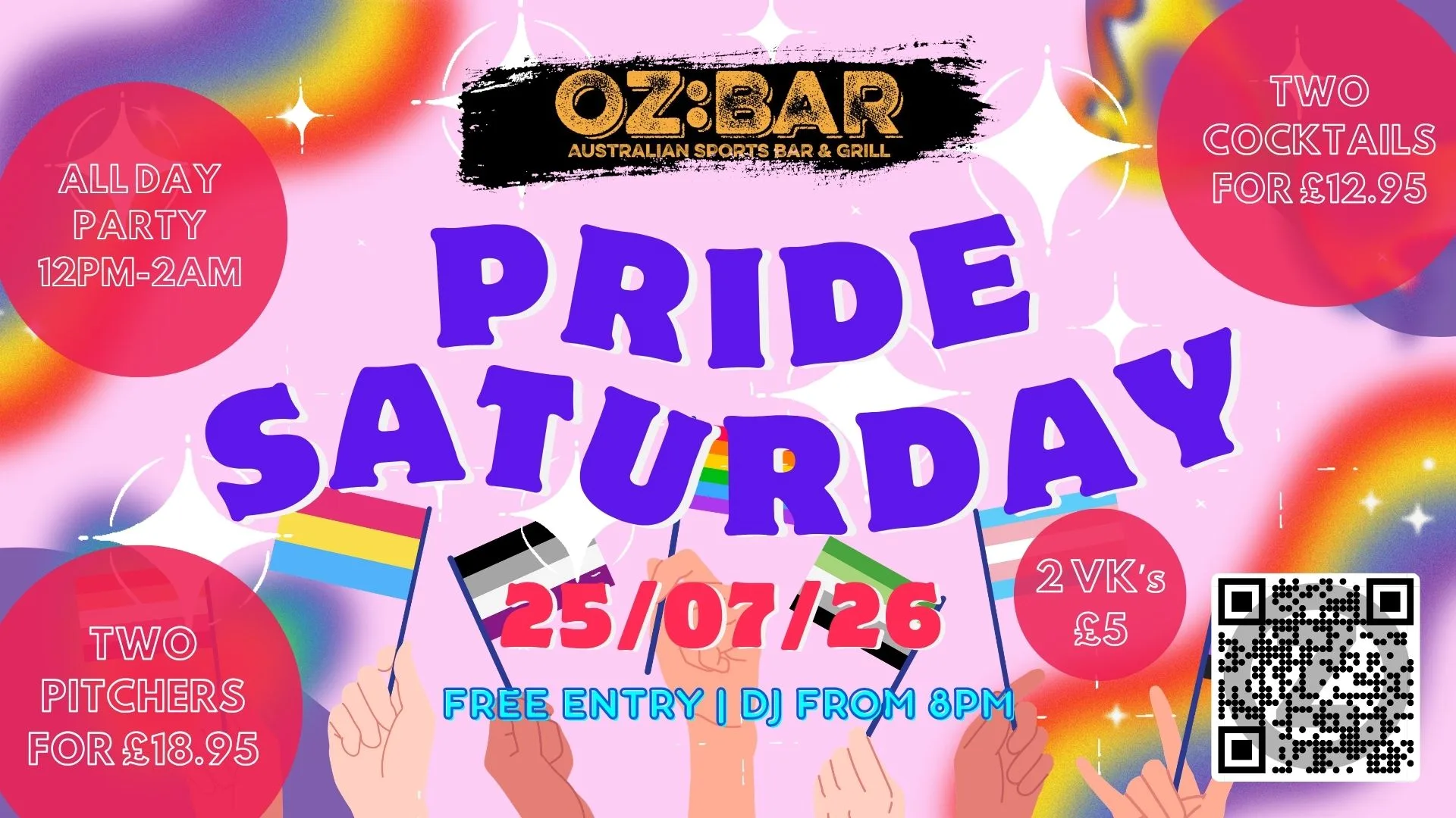 🏳️🌈 PRIDE Saturday 🏳️🌈 | OZ:BAR | 25.07.26 at OZ Bar
