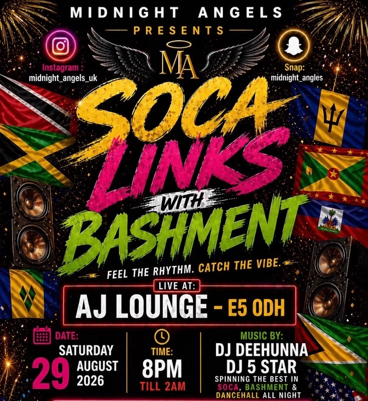 SOCA LINKS WITH BASHMENT at AJ's Lounge