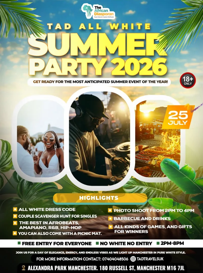 TAD ALL WHITE SUMMER PARTY 2026 at Alexandra Park