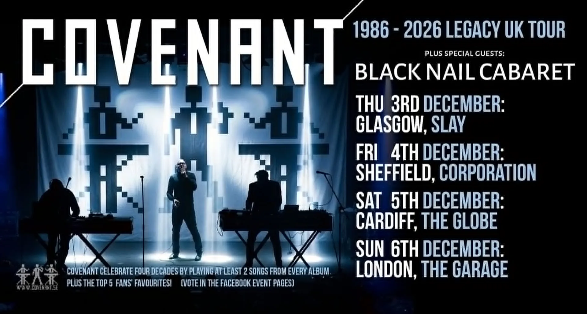 COVENANT 1986-2026 Legacy Tour + Special Guests BLACK NAIL CABARET