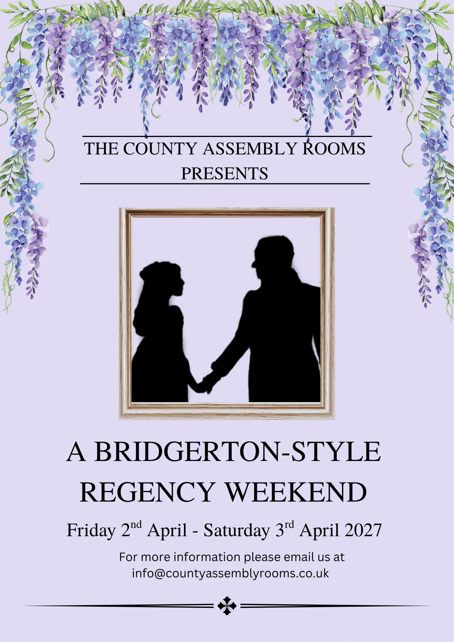 Bridgeton style regency weekend 2027 at The County Assembly Rooms