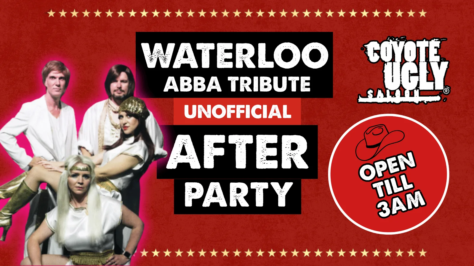 WATERLOO (ABBA TRIBUTE) UNOFFICIAL AFTERPARTY