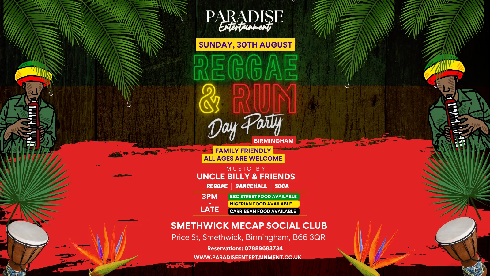 Reggae & Rum BBQ Day Party (Birmingham) at Smethwick Mencap Social Club