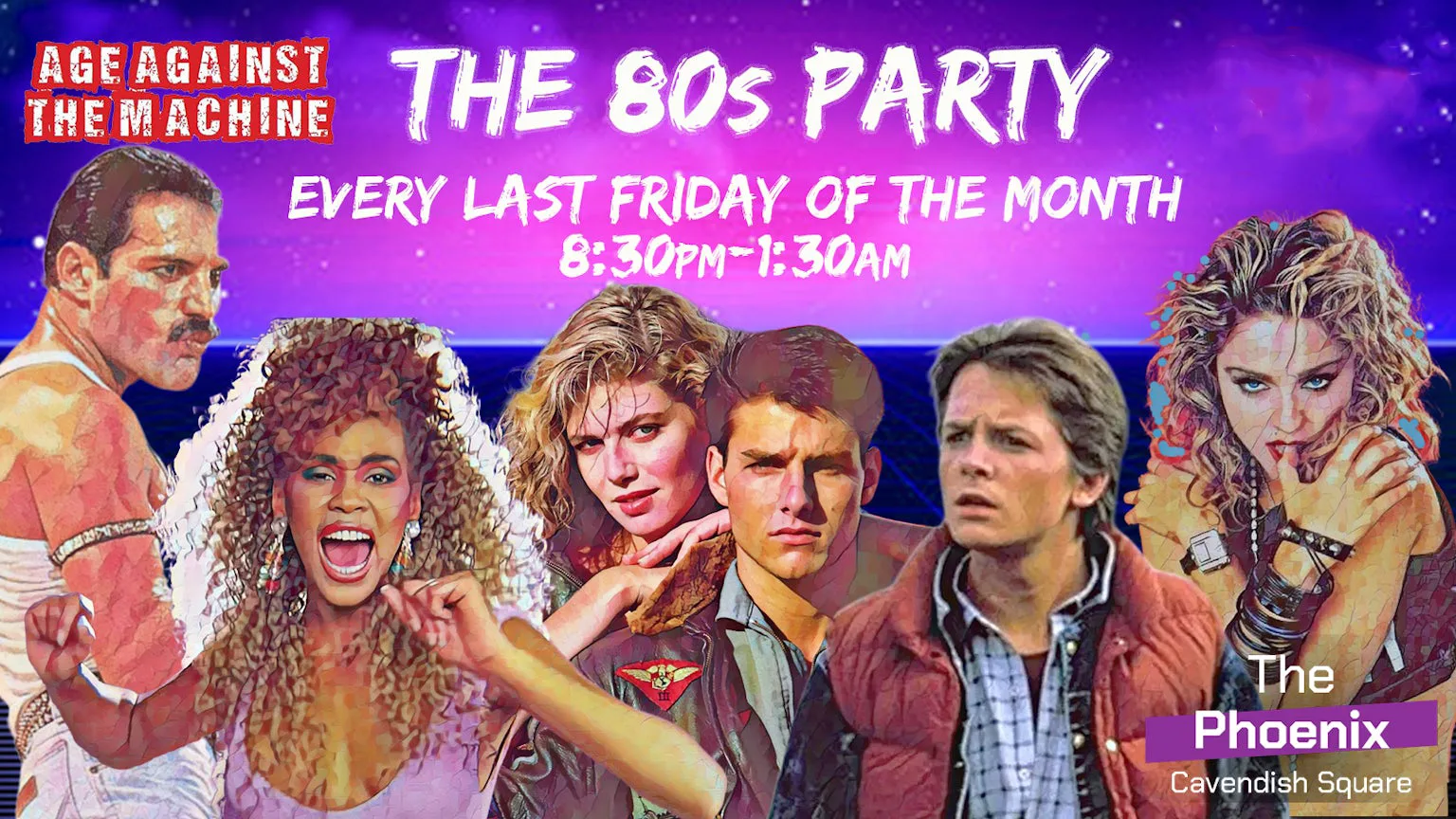 The 80s Party: Age Against The Machine (18+) - 31st July, 8:30pm-1:30am at The Phoenix