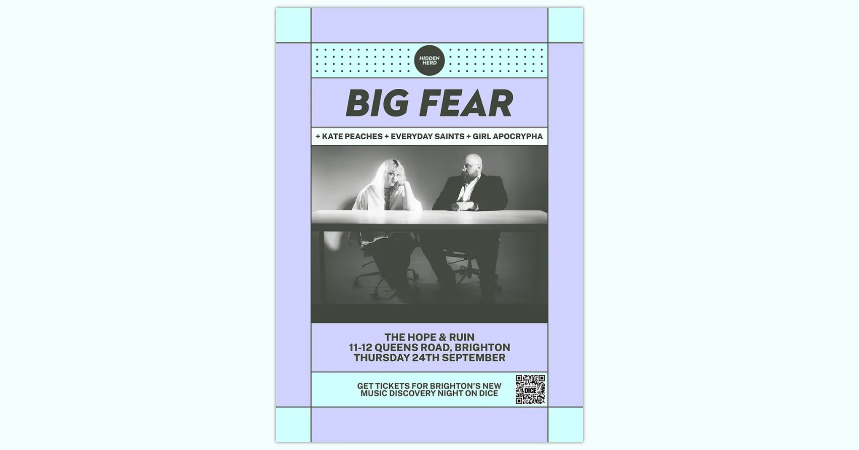 HH Presents: Big Fear + Kate Peaches + Everyday Saints + Girl Apocrypha at The Hope & Ruin