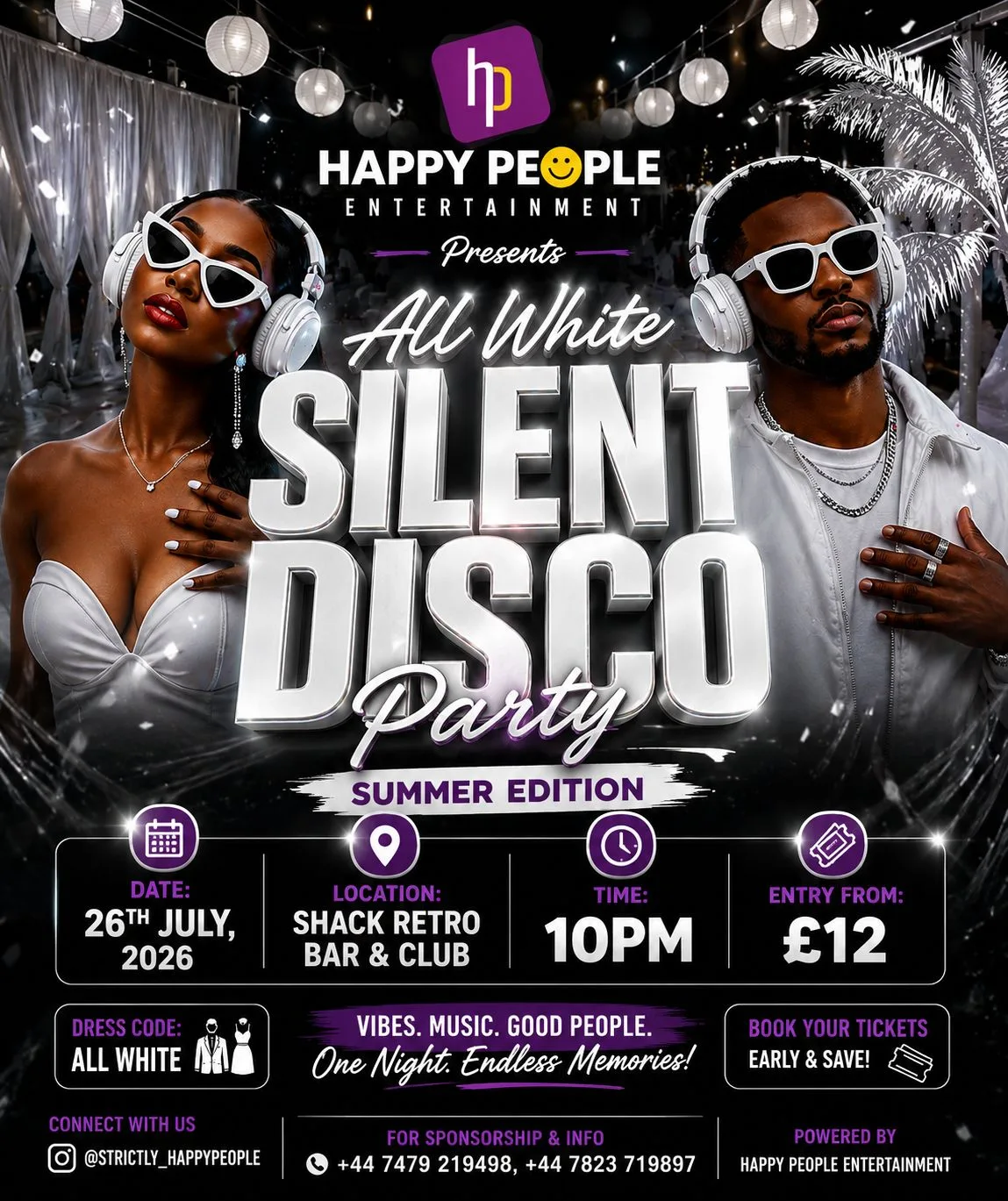 All WHITE SILENT DISCO PARTY (Summer Edition) at The Shack Retro Bar & Club