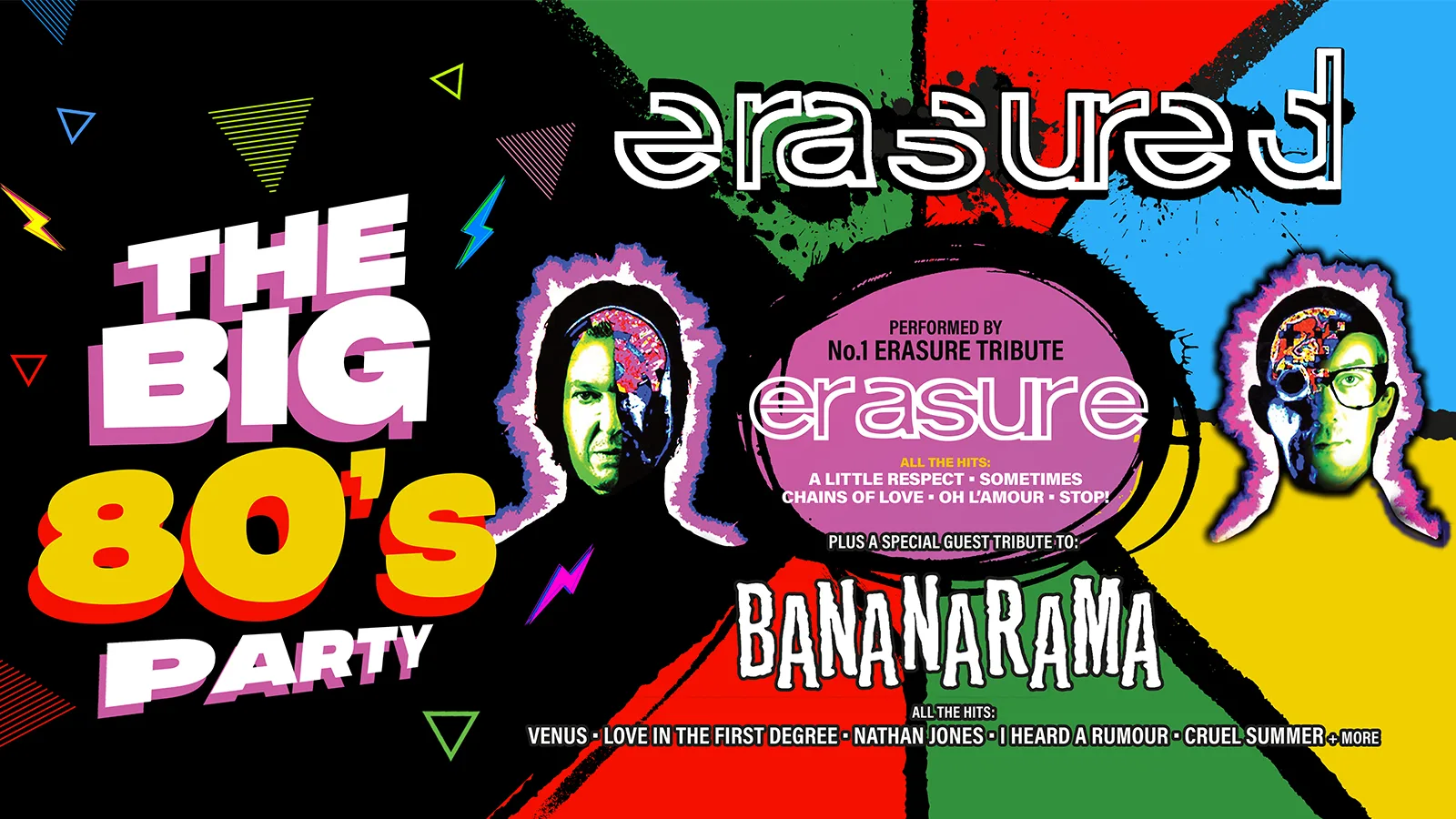 THE BIG 80s PARTY! ERASURED live + BANANARAMA tribute at The Buttermarket