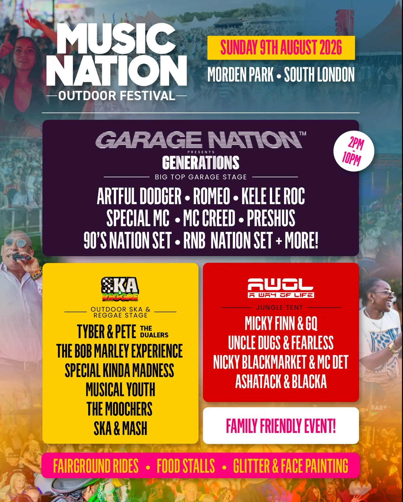 MUSIC NATION OUTDOOR FESTIVAL 2026 at Morden Park 