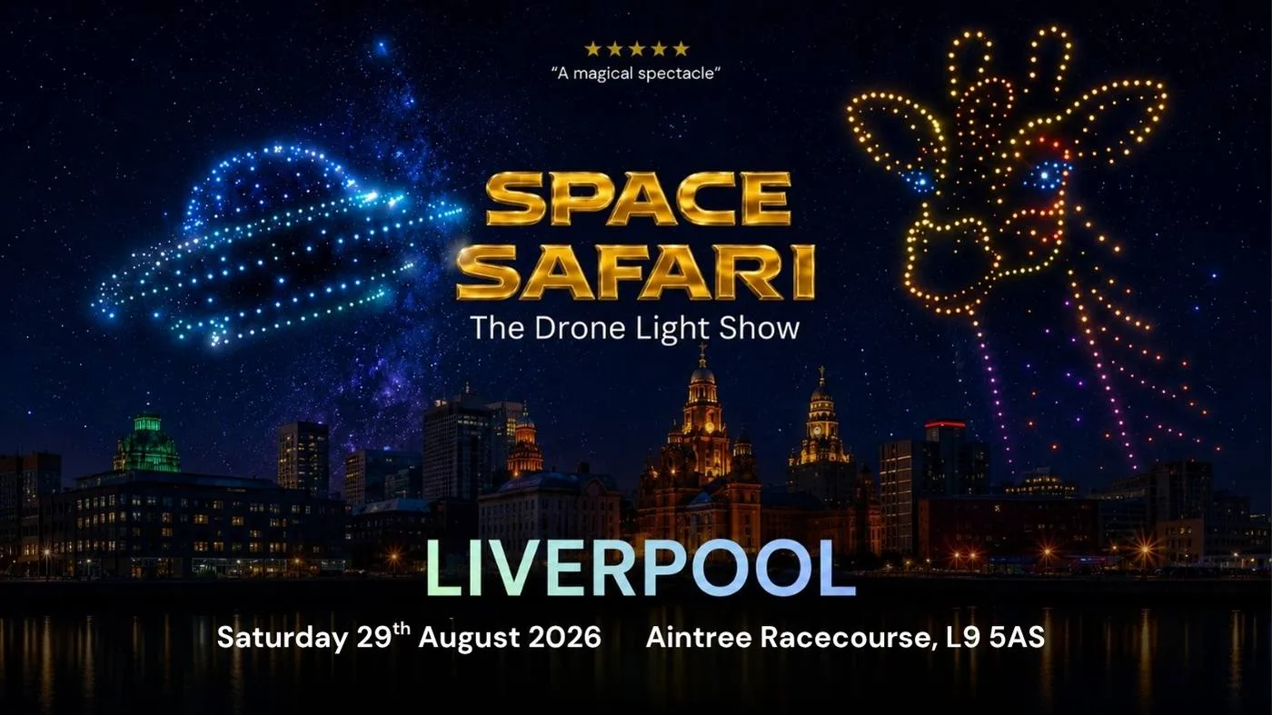 Space Safari Drone Light Show - Liverpool at Aintree Racecourse