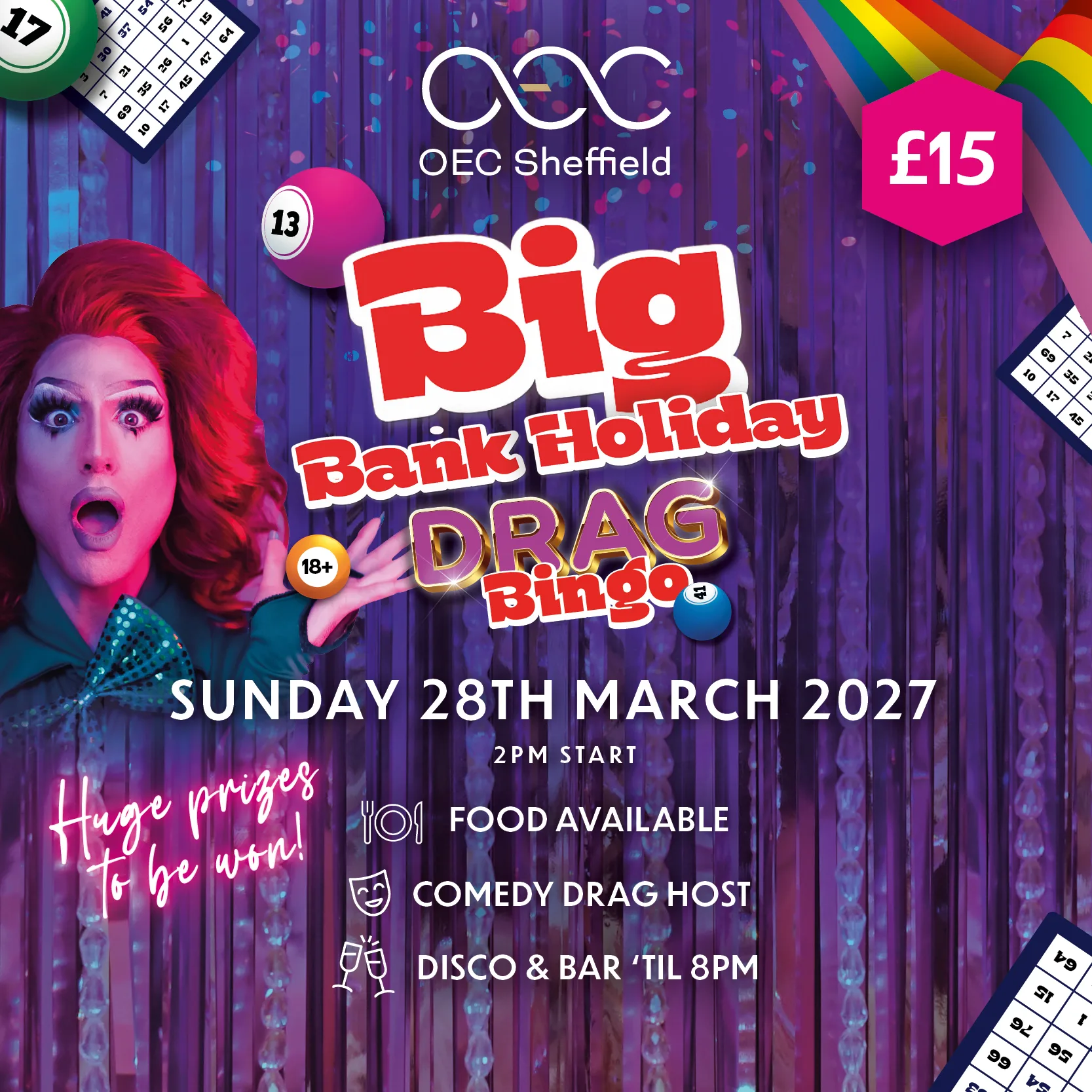 Bank Holiday Drag Bingo at OEC Sheffield